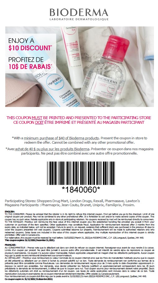 Coupon CA 10$