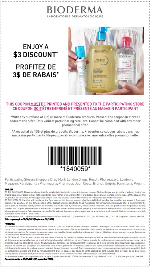 Bioderma coupon