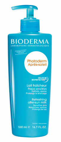 BIODERMA photo produit, Photoderm Après-Soleil 500ml, lait après-Soleil, soin hydratant pour peaux sensibles