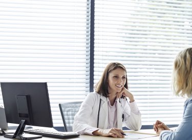 Doctor with a patient in a medical office