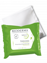 BIODERMA photo produit, Sebium H2O Lingettes, lingettes démaquillantes et nettoyantes micellaires pour peaux mixtes à grasses