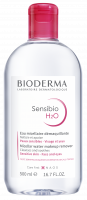 BIODERMA product photo, Sensibio H2O 500ml, cleansing makeup removing micellar water, sensitive skin